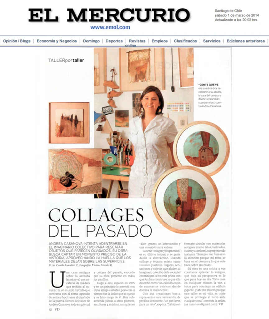 Andrea Casanova diario El Mercurio revista VD